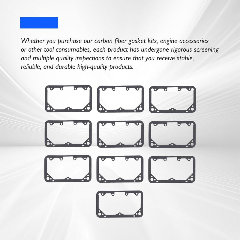 OXCANO 108-83-2 Fuel Bowl Gaskets Compatible with Holley 2300 4150 4160 4500 Two Circuit Carburetors Rebuild Kit (10pack) - Image 2